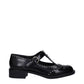 Black Leather Slip-On Loafers