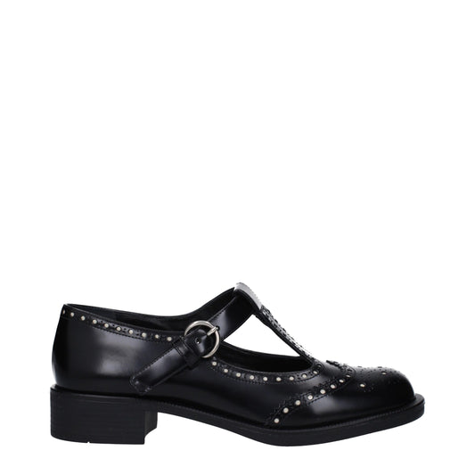 Black Leather Slip-On Loafers