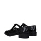 Black Leather Slip-On Loafers
