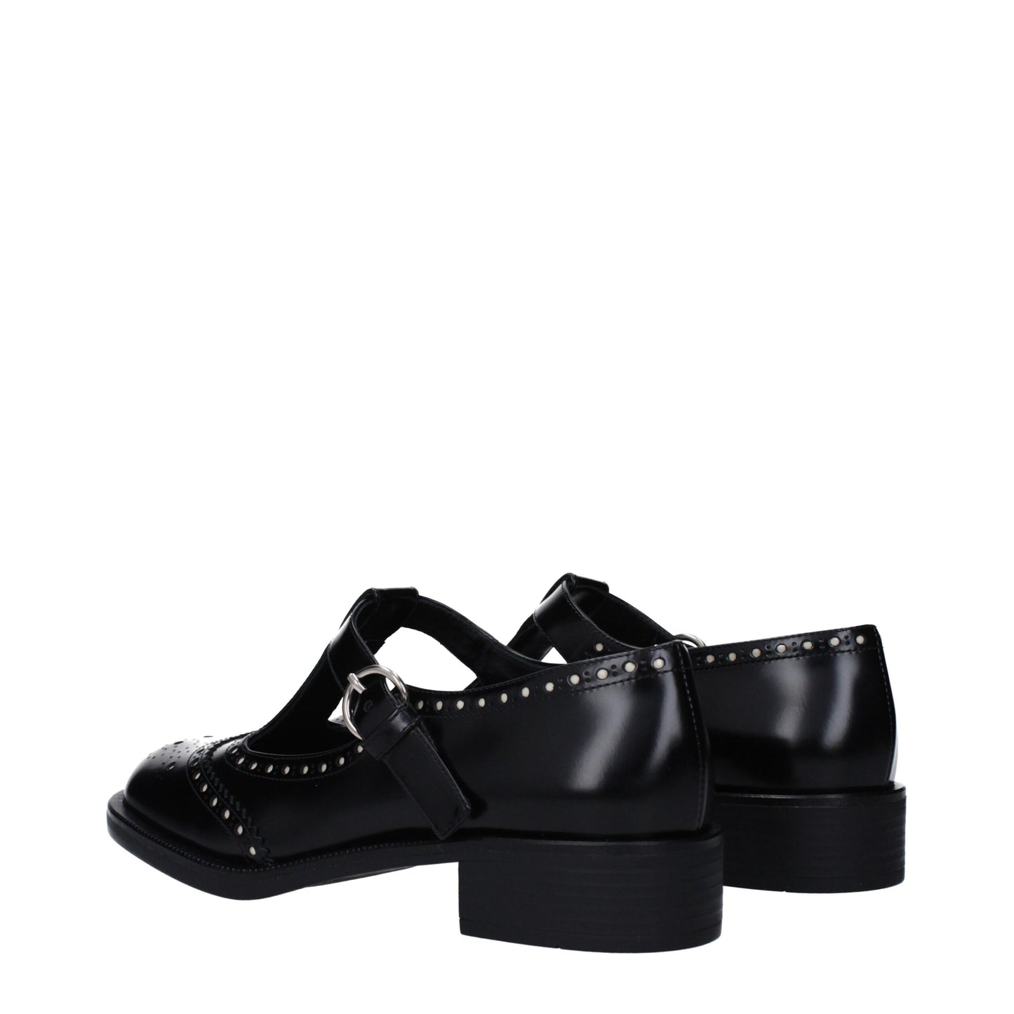 Black Leather Slip-On Loafers