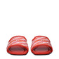 Orange Fabric Slippers Sandals