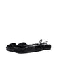 Black Leather Ballet Flats