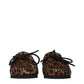 Brown Horsehair Slip-On Loafers