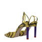 Yellow Leather High Heel Pumps