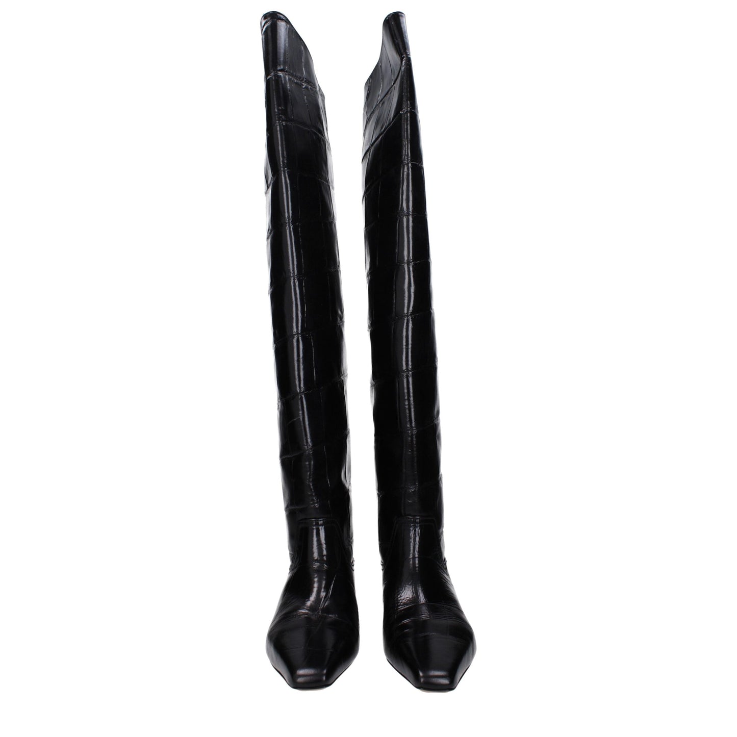 Black Leather Over The Knee