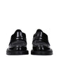 Black Leather Slip-On Loafers