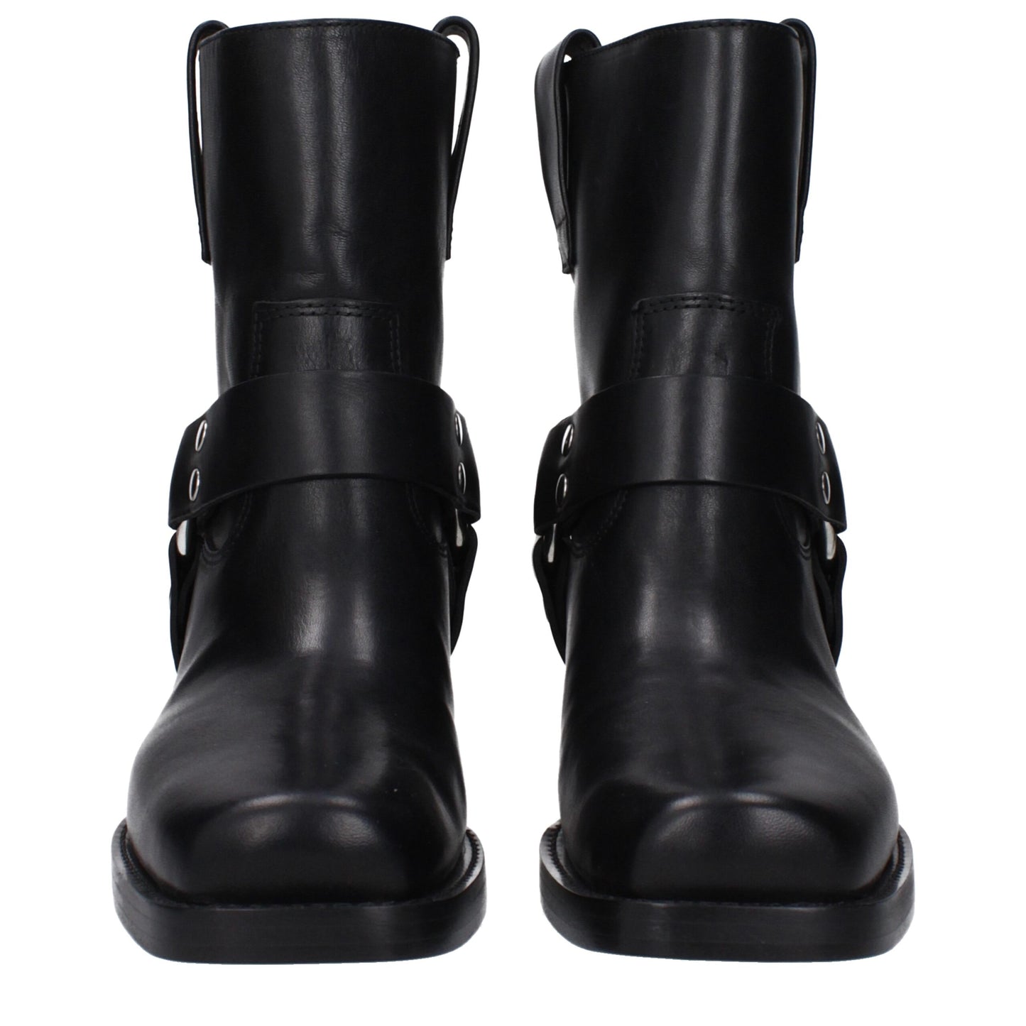 Black Leather Ankle Boots