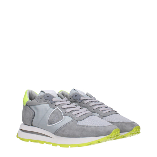 Gray Fabric Athletic Sneakers
