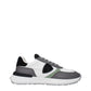 White Fabric Athletic Sneakers