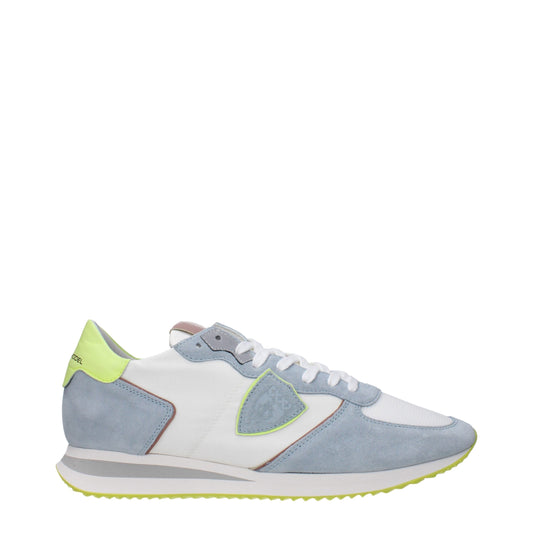 White Fabric Low Tops