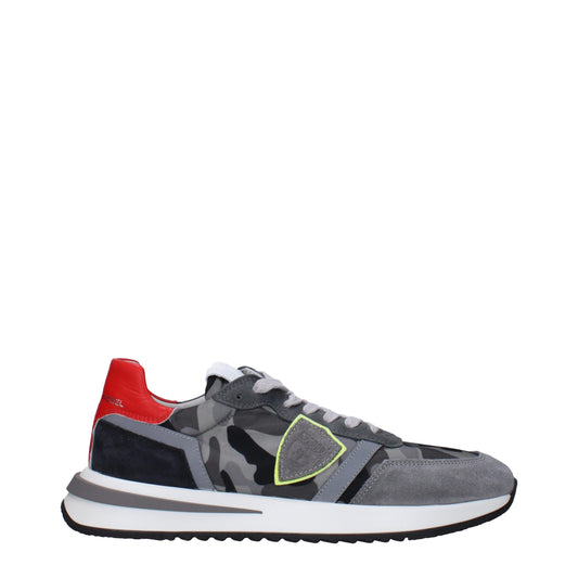 Gray Fabric Sneakers