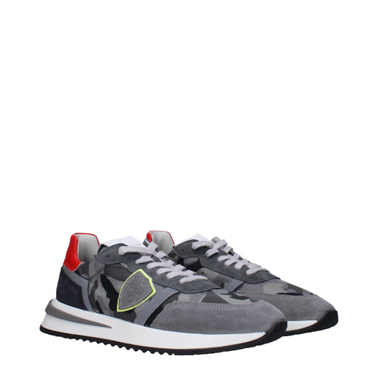 Gray Fabric Sneakers