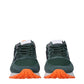 Green Fabric Athletic Sneakers