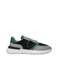 Black Fabric Athletic Sneakers