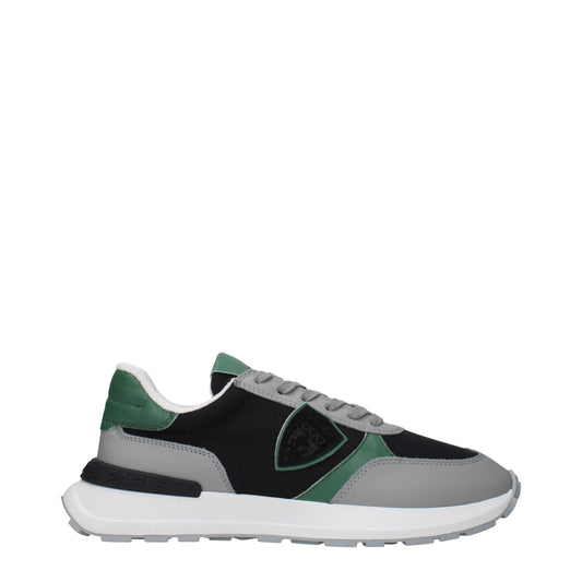 Black Fabric Athletic Sneakers