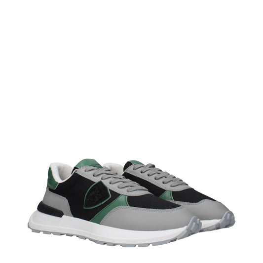 Black Fabric Athletic Sneakers