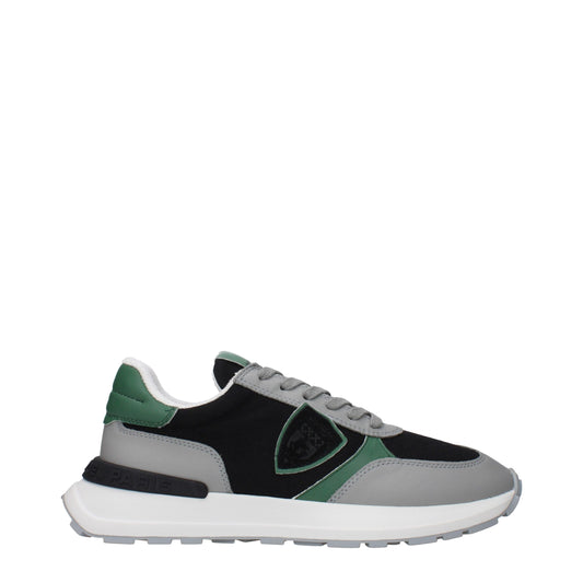 Black Fabric Athletic Sneakers