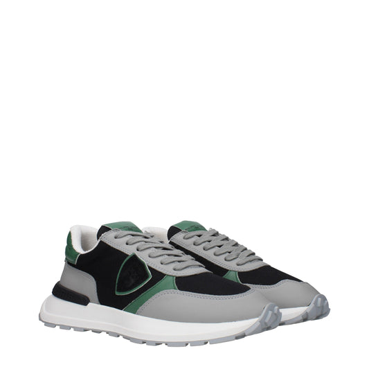 Black Fabric Athletic Sneakers