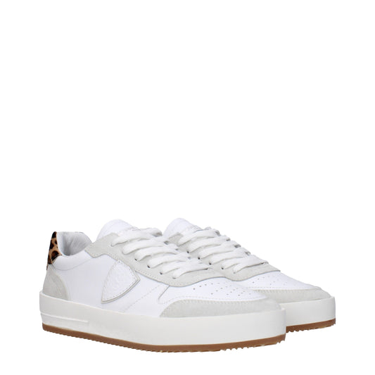 White Leather Low Tops