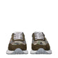 Green Fabric Chunky Sneakers
