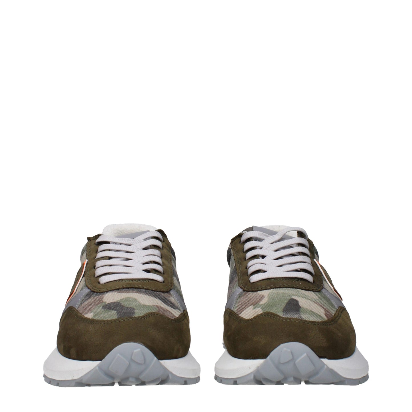 Green Fabric Chunky Sneakers