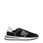 Blue Leather Athletic Sneakers