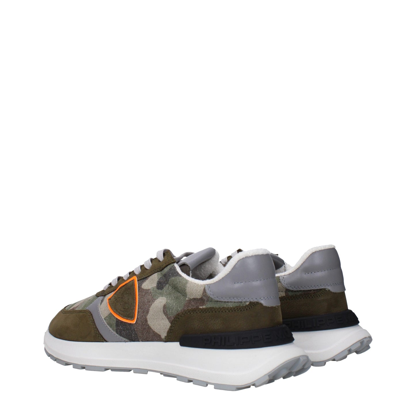 Green Fabric Chunky Sneakers