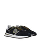 Blue Leather Athletic Sneakers
