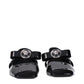 Black Leather Ballet Flats