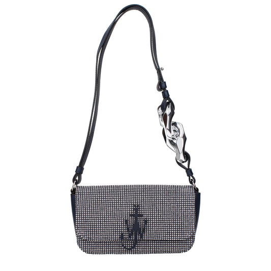 Blue Fabric Shoulder Bags