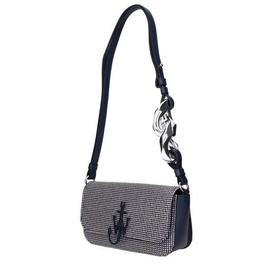 Blue Fabric Shoulder Bags