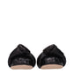 Black Leather Ballet Flats
