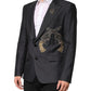 Dark Gray Bee Embroidery SICILIA Coat Blazer