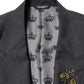 Dark Gray Bee Embroidery SICILIA Coat Blazer