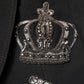 Black Bee Crown Embellished Suit Coat Blazer