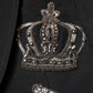 Black Bee Crown Embellished Suit Coat Blazer