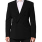 Black SICILIA Double Breasted Coat Blazer