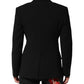 Black SICILIA Double Breasted Coat Blazer