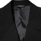 Black SICILIA Double Breasted Coat Blazer