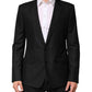 Black Wool Single Breasted Jacket Blazer