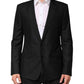 Black Wool Single Breasted Jacket Blazer