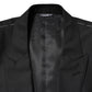 Black Wool Single Breasted Jacket Blazer