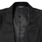 Black Wool Single Breasted Jacket Blazer