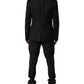 Black Wool Men Single Breasted 2 Piece Suit