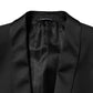 Black Wool Men Single Breasted 2 Piece Suit