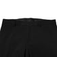 Black Cotton Single Breasted 2 Piece Suit