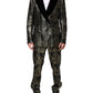 Metallic Floral Jacquard Silk 2 Piece Suit