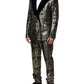 Metallic Floral Jacquard Silk 2 Piece Suit