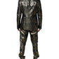 Metallic Floral Jacquard Silk 2 Piece Suit