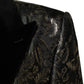 Metallic Floral Jacquard Silk 2 Piece Suit